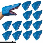 Barry-Owen Co. 12 Pack Shark Hand Puppet Toy Flexible Rubber Fun Party Favor for Kids Adults  B07KMF5QW2